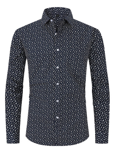 Camisas Elásticas Estampadas Para Hombre, Talla Estadouniden