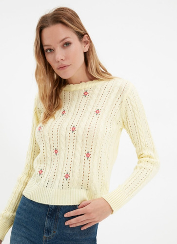 Sweater Chompa Amarilla Nueva Con Etiqueta Importada