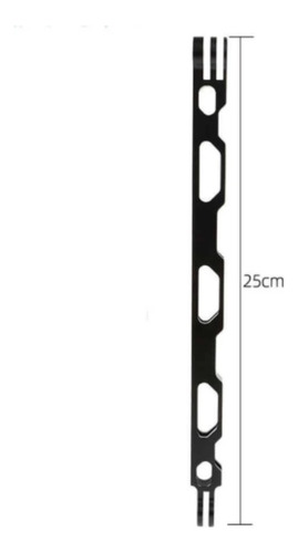 Suporte Braço Haste Extensora Longo Mdm Meudome Para Gopro E Câmeras Similares Em Alumínio 25cm Super Resitente