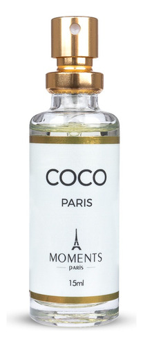 Perfume Feminino Coco 15ml Moments Paris Excelente Fragrância Chipre Floral Edp Noite Dia Frasco Spray Mini Mulher