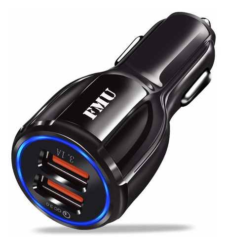 Vehiculo Fmu 30w Qc 3.0 Puerto Usb Doble Adaptador Rapida