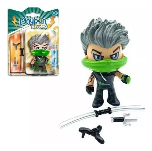 Pinypon Action Fig Ninja Con Accesorios Verde Mundotoys