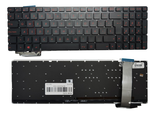 Teclado Asus Gl552/gl552jx Gamer Sin Malla Power Key Retroi