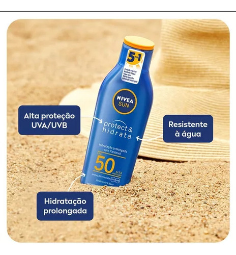 Kit 3 Protetores Solar Protect & Hidrata Fps50 200ml Nivea
