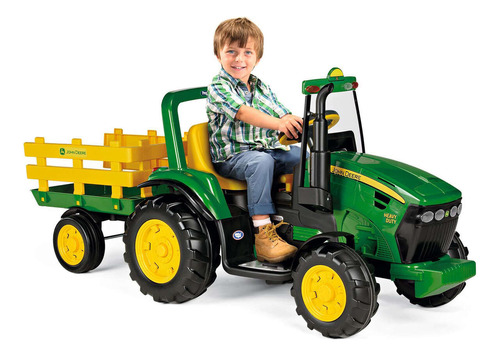 Tractor John Deere 12v Remolque Trabajo Pesado Envio Gratis