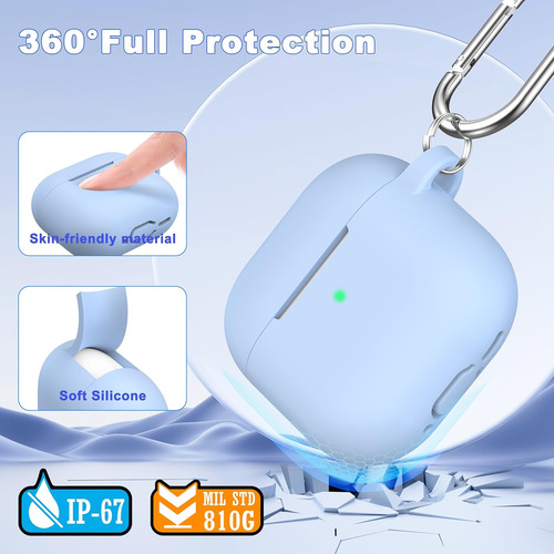 Funda Para AirPods De 4ª Generación 2024, Silicona Suave De