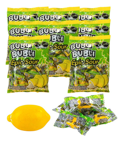 Bubli Bubli Epic Sour 300pz 1.5kg Goma Mascar Confite Limón