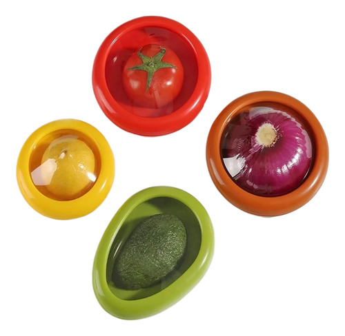 4 Contenedor Hermético Aguacate Cebolla Mini Nevera Organiza