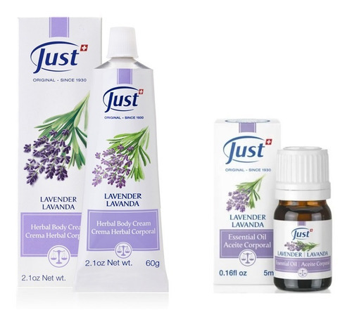 Aceite Y Crema De Lavanda Just