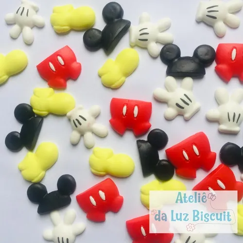 comprar 40 Apliques Mickey Biscuit Luva Lembrancinha Aniversario