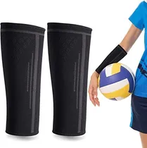 Comprar Mangas Compresion Proteccion Brazo Voleibol Tobwolf Negras