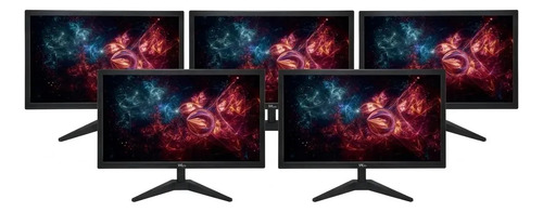 Kit 5 Monitor Vxpro Vx230x 23 Led 75hz Jogo Trabalho Estudo Preto 127/220v