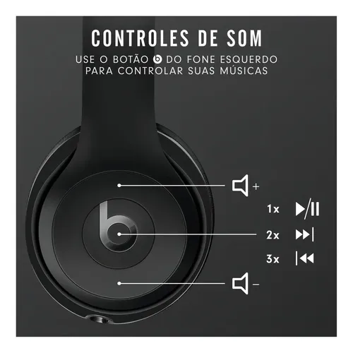 Fone De Ouvido Solo3 Wireless Preto Beats | MercadoLivre