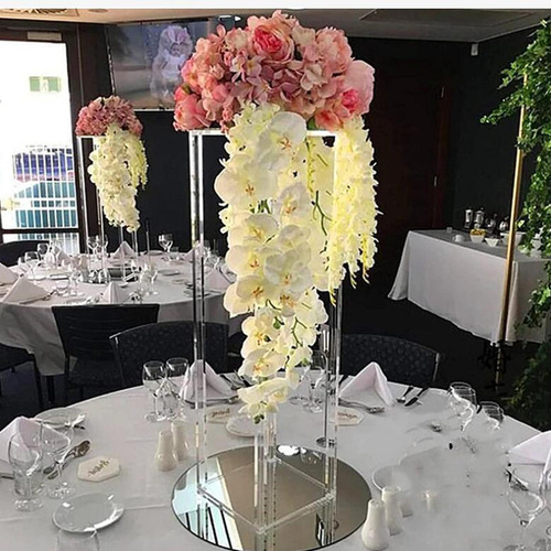 Soporte De Flores De Acrílico, 25x25x100cm Cuadrado