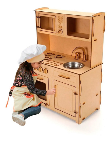 Imagen 6 de 9 de Cocinita De Juguete Cocina De Madera Infantil Juego Chicos