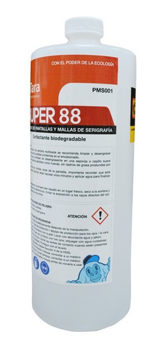 Imagen 3 de 3 de Desengrasante Para Mallas Y Pantallas De Serigrafía Super 88