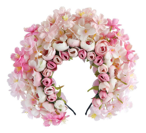 Cw Diadema De Flores China Han, Elegante Floral For Fiestas