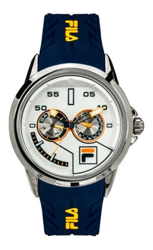 Reloj Fila Hombre Negro 38326002 Color de la correa Azul