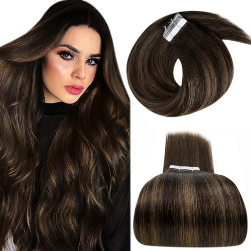 Extensiones De Cabello Humano Con Cinta Adhesiva De 12'' 20u