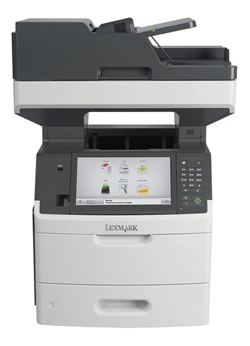 Impressora multifuncional Lexmark MX710 Series MX711de cinza e branca 110V