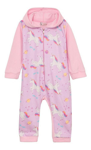 Pijama Con Capucha Niñas Enterito Polar Unicornio Original