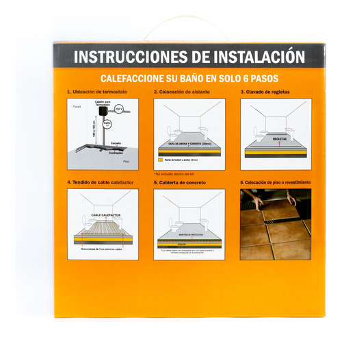 Piso Radiante Eléctrico Kit Completo 7m² Calefacción Losa Termostato Manual Bajo Consumo Antihumedad Ahorro Energía Instalación Fácil Suelo Interior Calor Uniforme Alta Eficiencia Durabilidad
