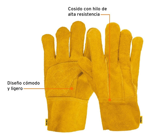 Guantes De Carnaza Cortos Uso General Pretul 23262