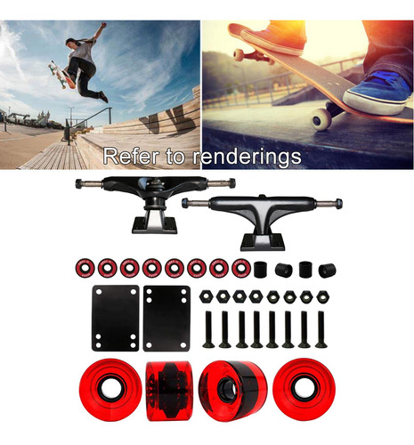 Monopatín Longboard Truck Bridge Abec-11 Rojo Claro