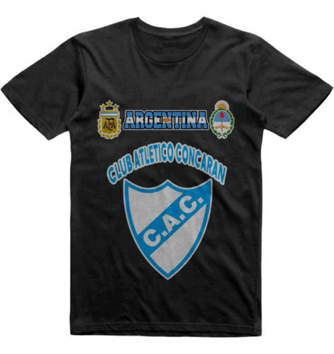 Remera Infantil Negra Club Atletico Concaran San Luis