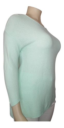 Sweater Chaleco Mujer Merona Talla Xl Verde Agua Impecable