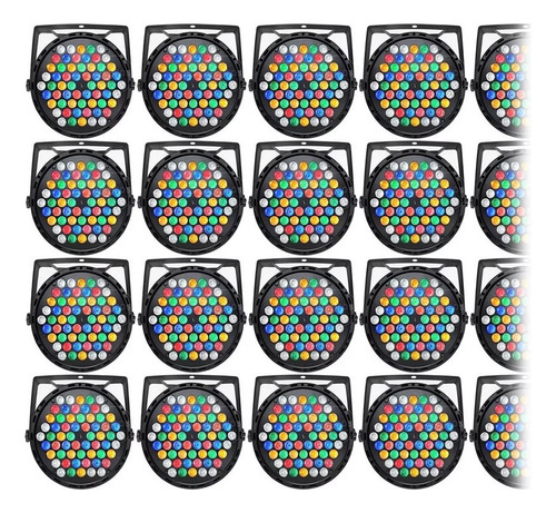 20x Refletor Slim Led Par 64 Rgbwa 60 Leds Cree De 3w Festas 110/220V