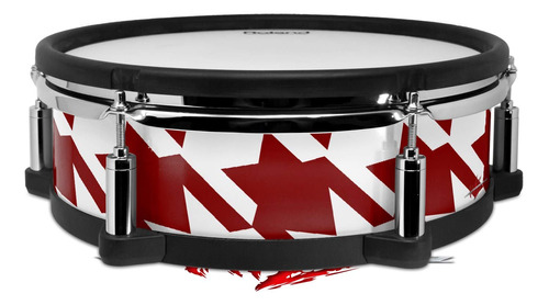 Skin Wrap Para Roland Pd-128 Tambor Pata Gallo Rojo Oscuro