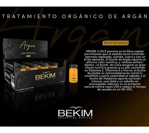 Ampollas De Argán 4 Oils Bekim X 12 Undidades