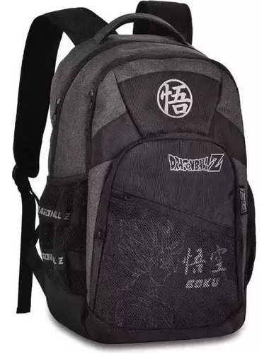 Mochila Clio Dragon Ball Z Preta Costa Grande Dz3601 Escolar