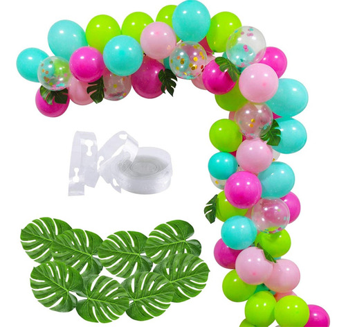 1 Set De Globos De Látex Hawaiano Adornos Conjunto De Simula