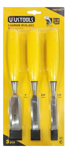 Juego Formón Mango Plástico 3 Pzas - Uyustools