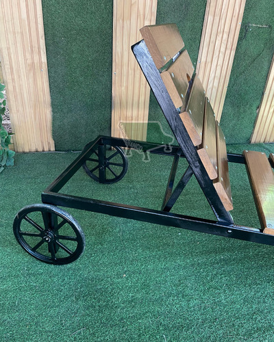 Reposera Camastro Estilo Industrial Marrón