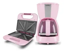 Comprar Cafeteira Rosa Britânia + Sanduicheira Rosa Britânia 750w