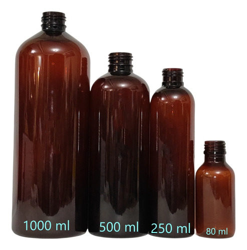 Botella Pet 250 Ml Ámbar Bomba Dosif Negra Estriada 2 Pzas