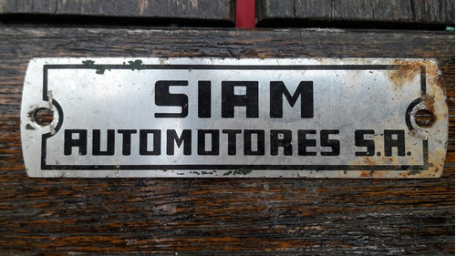 Cartel Chapita  Siam Automotores 