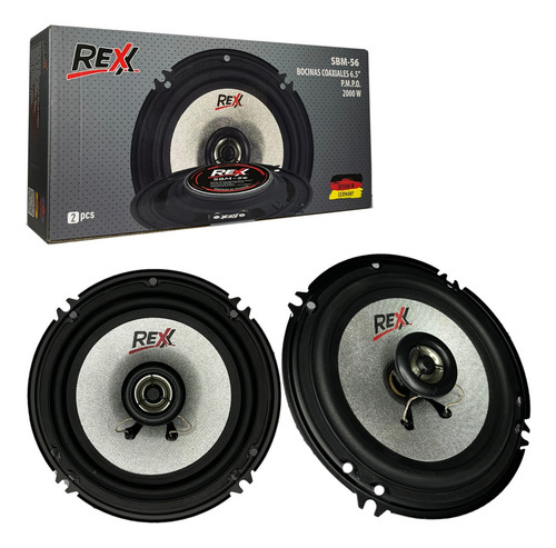 Bocinas Sbm Rexx Sbm-56 De 6.5 PuLG 200w Max 30w Rms Color Plateado