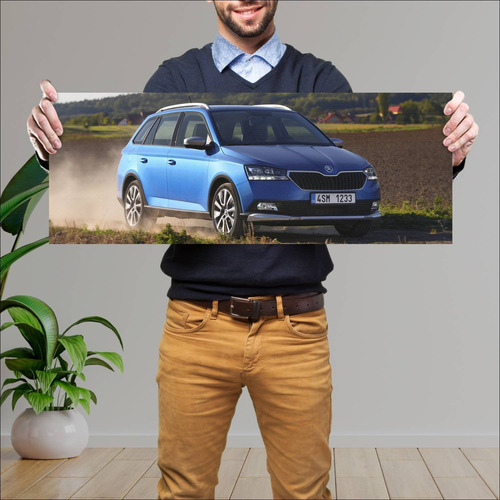 Cuadro 30x80cm Auto 2018 Skoda Fabia Combi Scout 339