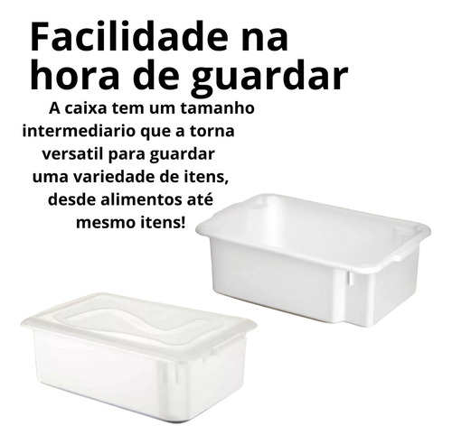Kit Com 5 Unidades De Bandeja Caixa Acougue Padaria 12litros Com Tampa