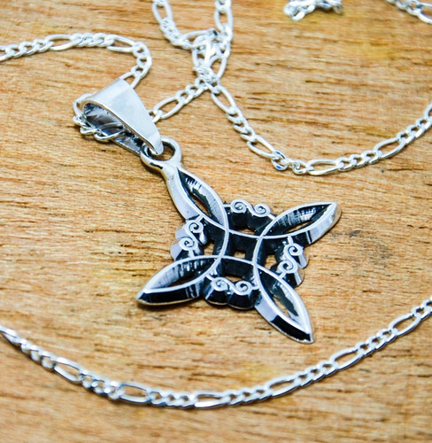 Imagen 6 de 7 de Dije De Plata Nudo De Brujas Con Cadena.