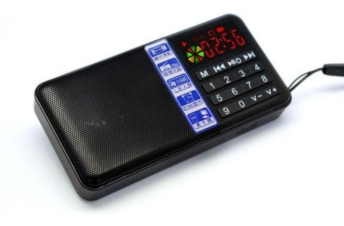 Radio Fm Portable Arroz Sd-111 Reloj Usb Tf Mp3 Reproductor 