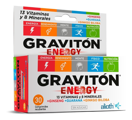 Graviton Energy Ginkgo Ginseng Y Guarana X 30 Comprimidos