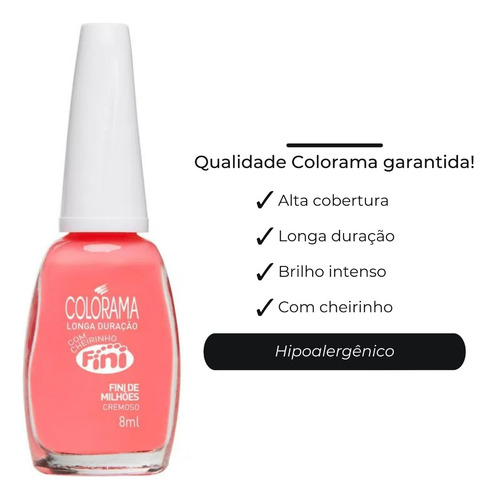 Kit Esmalte Colorama Fini 10 Cores Com Cheiro Lançamento