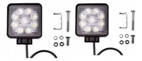 X2 Luces Foco Neblinero Led 27w 4x4 Auto Caminon Cuadrado