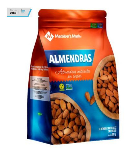 Bolsa De Almendras Naturales Sin Tostar Member's Mark 907 Gr