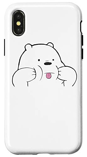 Funda Para iPhone X/xs Sweet Teddy Bear Sticking Out His Ton